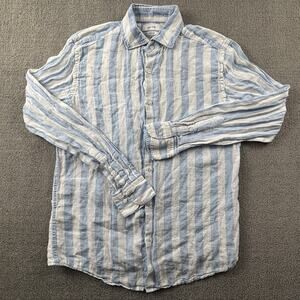 Porter And Ash Shirt Adult Size M Medium Button Up Linen Long Sleeve Casual Mens